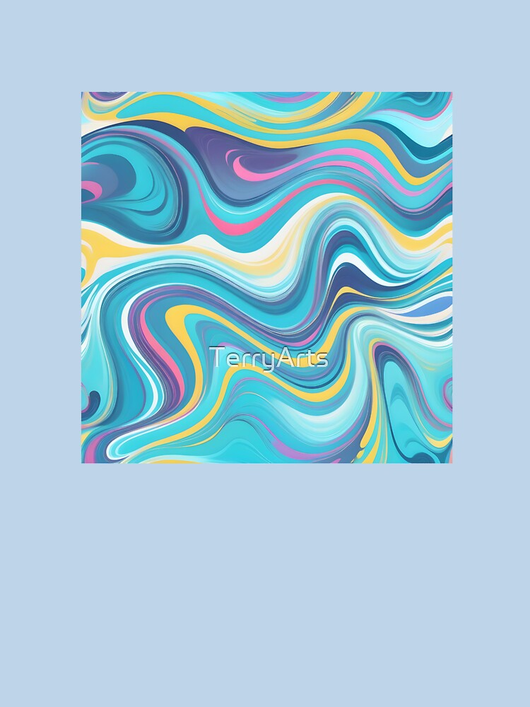 Groovy Liquid Pastel Swirls Abstract Lines Pattern Modern Retro Art 3 of 4 by Beachy