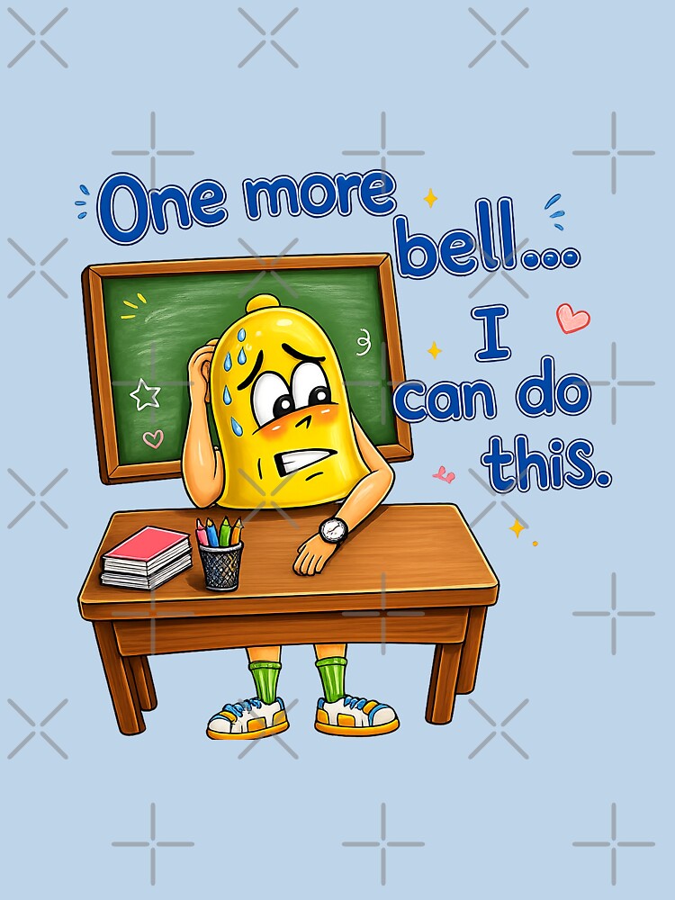 One More Bell... I Can Do This! – Funny & Inspiring Teacher Quote by Classroom Crew Studio