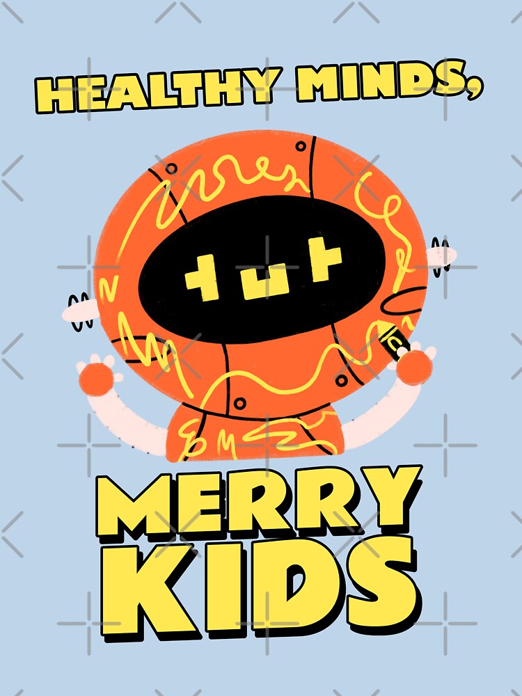 Healthy Minds, Merry Kids Cute Robot by Winter--Flowers