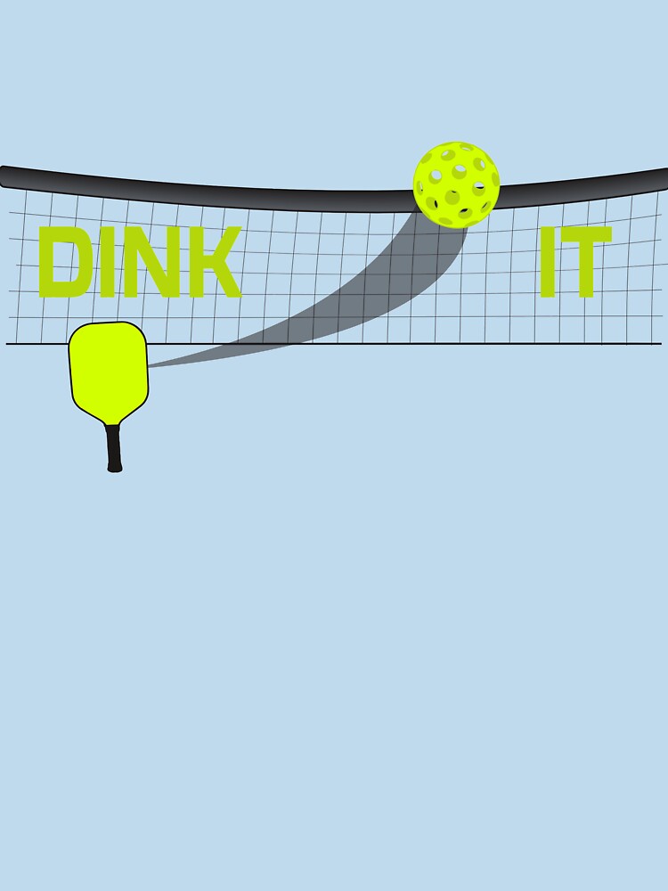 Dink It Pickleball Paddle Swoosh Ball T-Shirt by BitterOranges