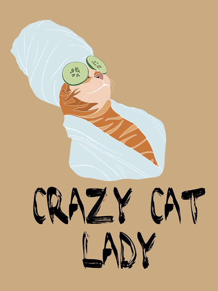 Show off your status as a proud cat mom with our personalized t-shirts. These ladies shirts designs feature the phrase "crazy cat lady" and are perfect for any cat enthusiast. by SERGEY OVCHARUK