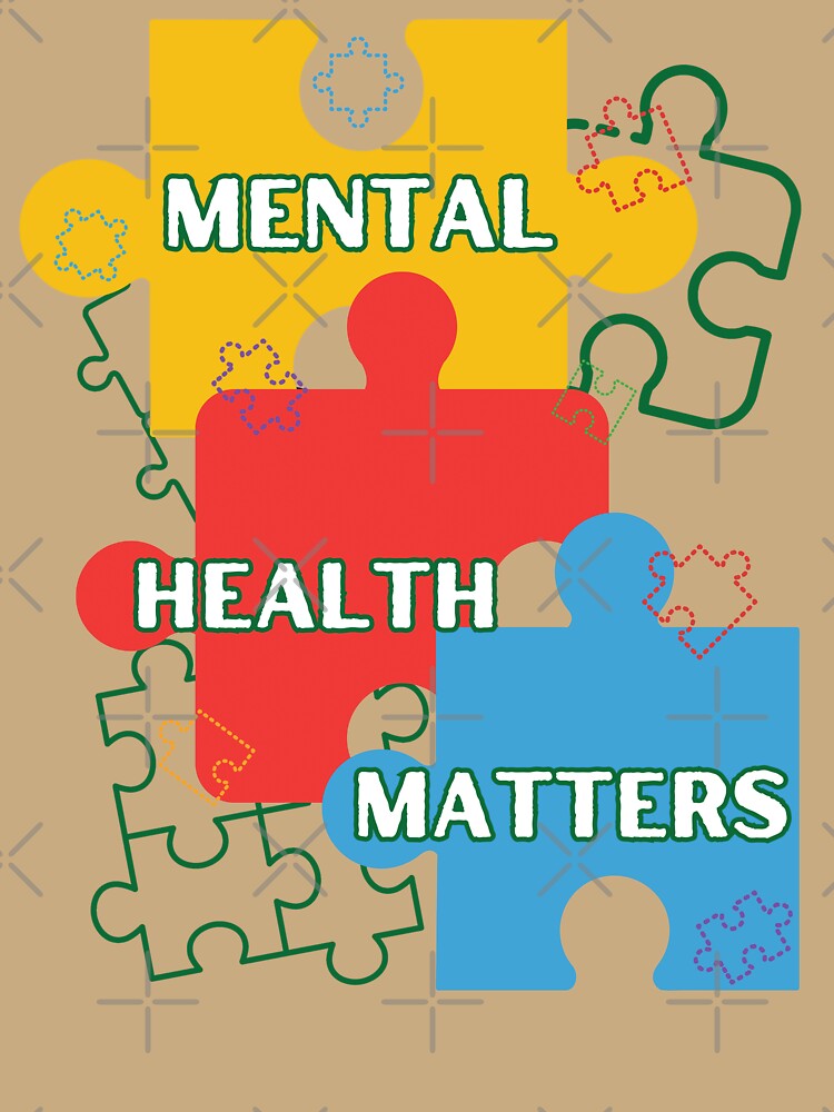 Mental Health Matters Colourful Puzzles by OwlCanvas