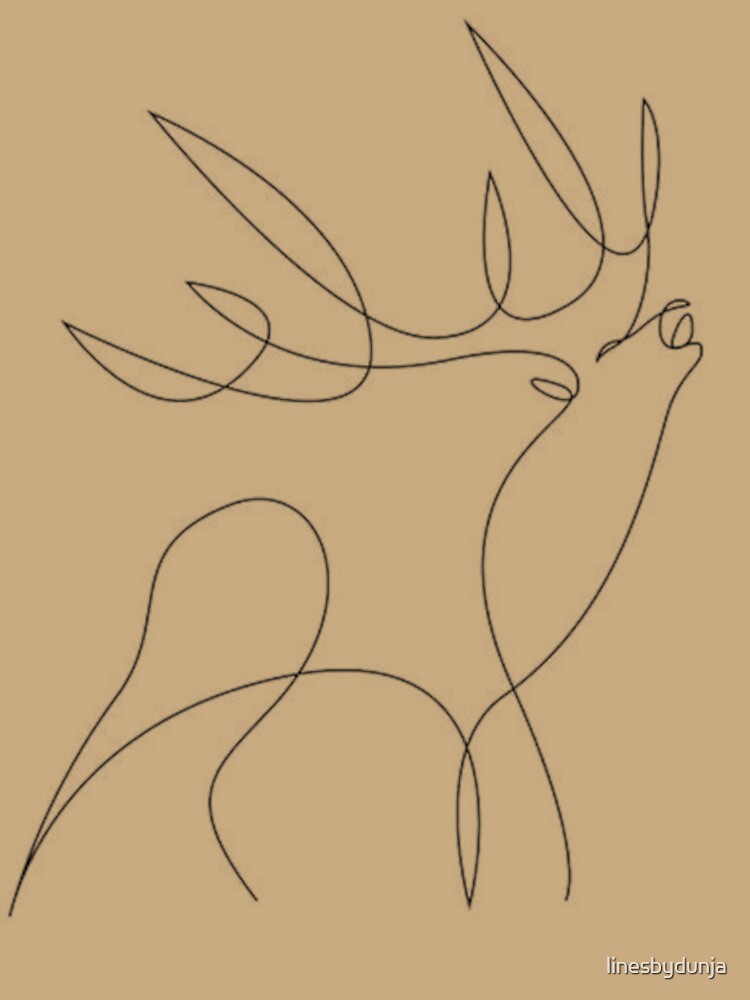 Minimalist Deer Line Art by linesbydunja