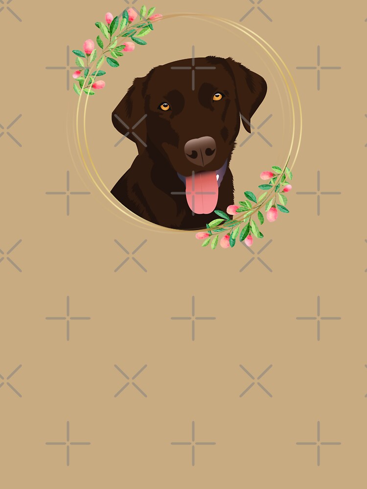 Chocolate Lab Flower Frame by KCPetPortraits
