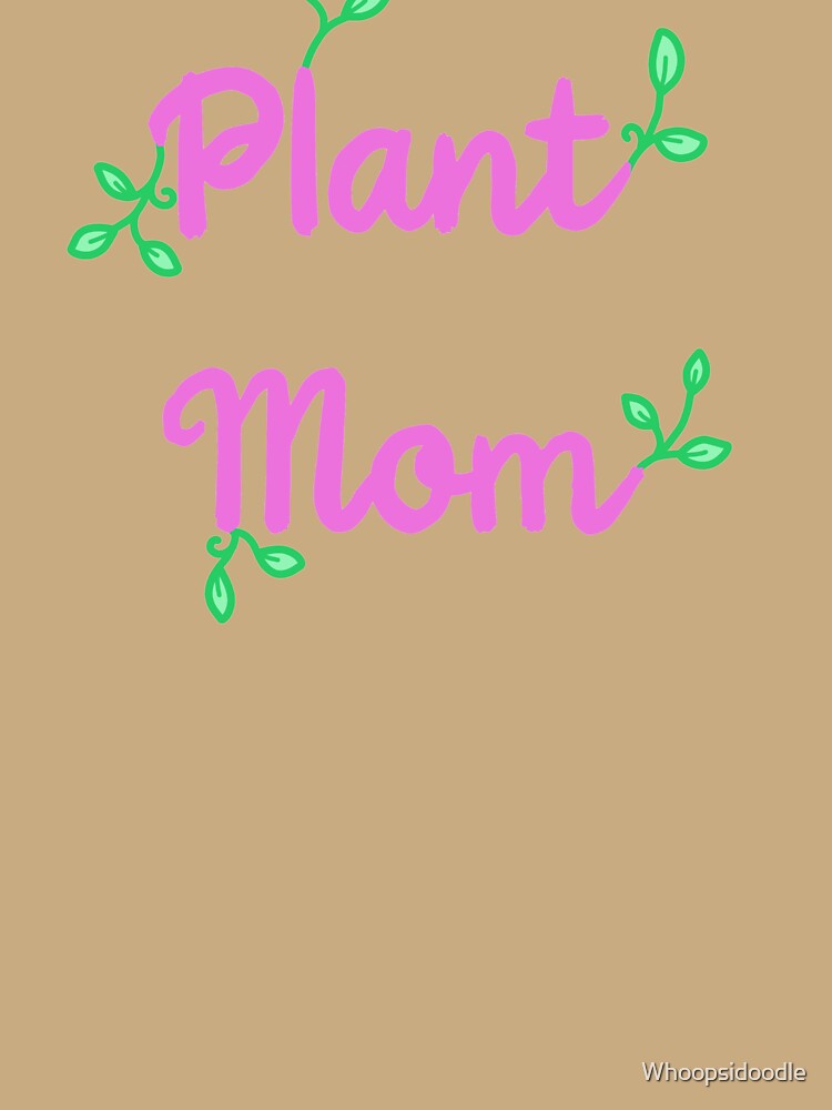 Plant Mom in Pink on Pastel Yellow by Whoopsidoodle