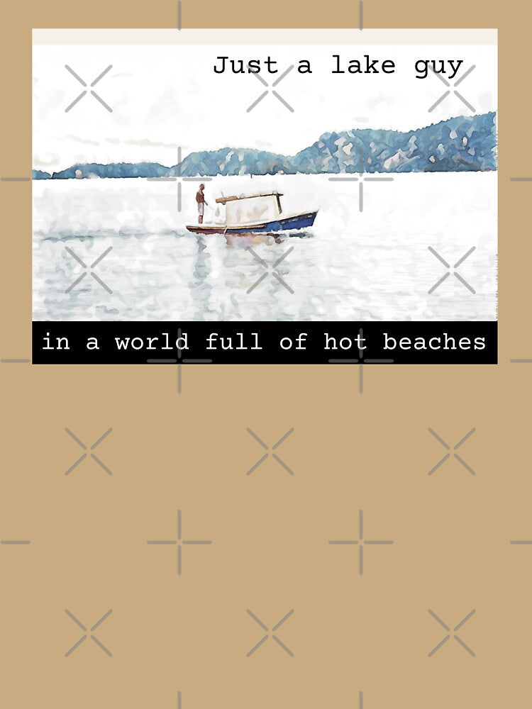 Average Lake Guy In a World of Hot Beaches Version 2 Abstract Colorful Meme by PeriodicLabel
