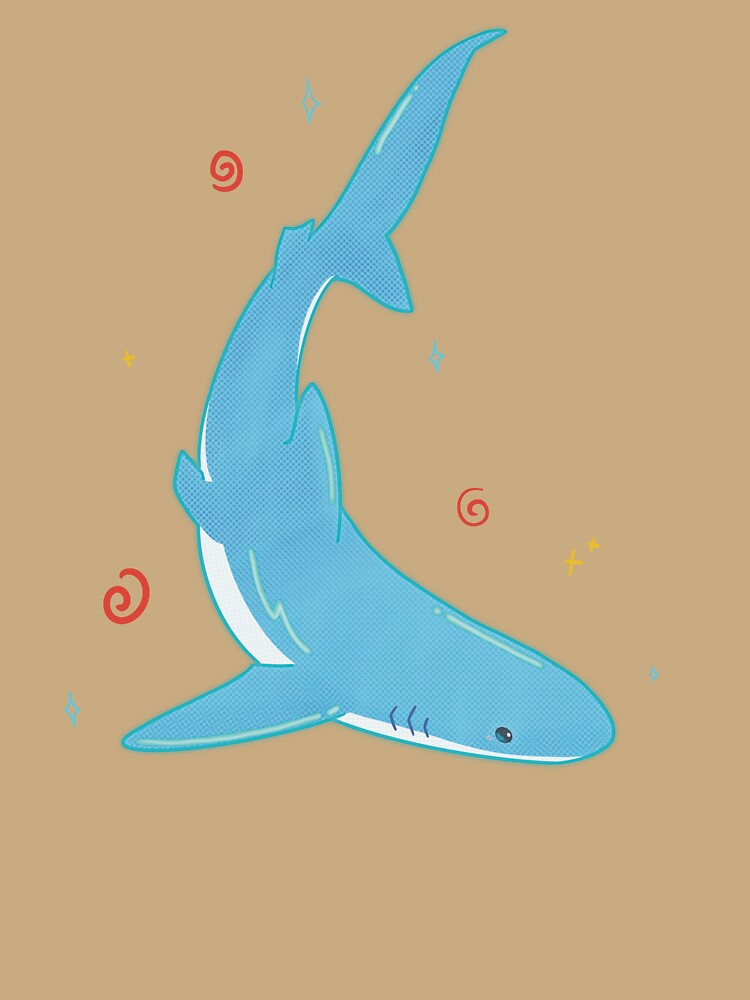 Neon halftone shark by Star*Catcher
