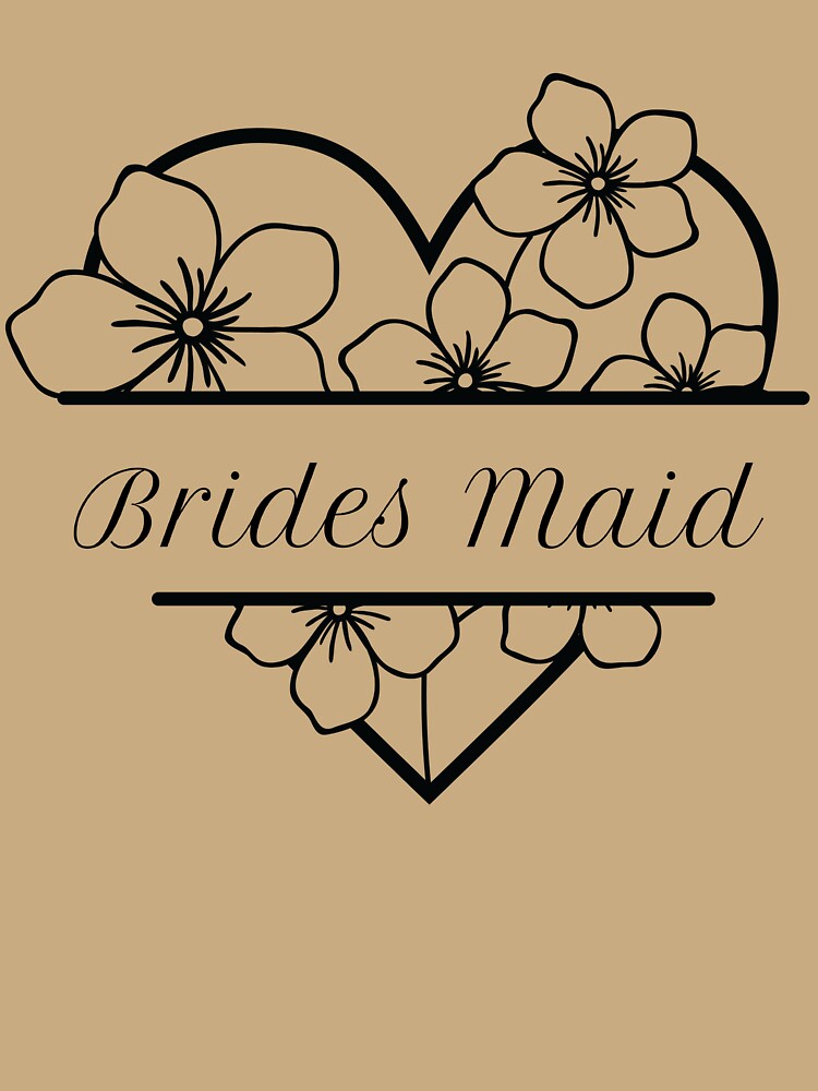 Brides Maid Bachelorette Party Cute flower heart design by HippyTees