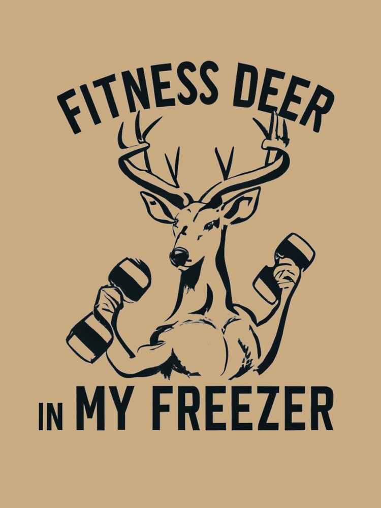 Fitness Deer in My Freezer Elegant Cursive by Pawel Oska