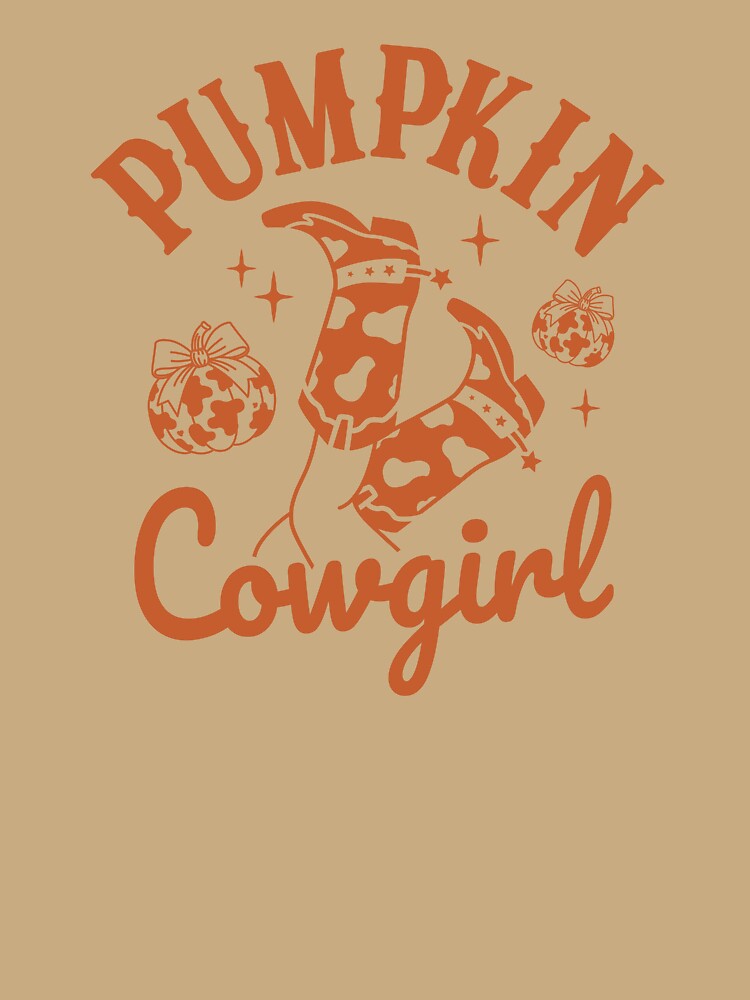 Pumpkin Cowgirl Western Boots Vintage Fall Autumn Cowgirl by RinrinDesigns