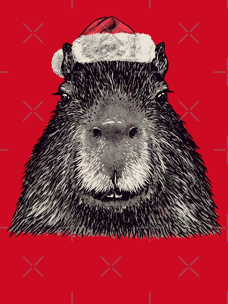 Capybara Christmas | Christmas Capy | His Name is Gort | Portrait by Any Color Designs