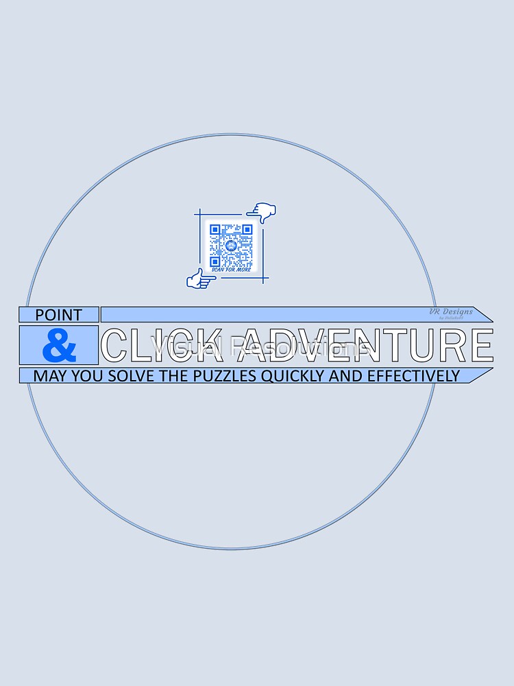 Point & Click Adventure Gaming Logo V3 (Blue/White) by Visual Resolutions
