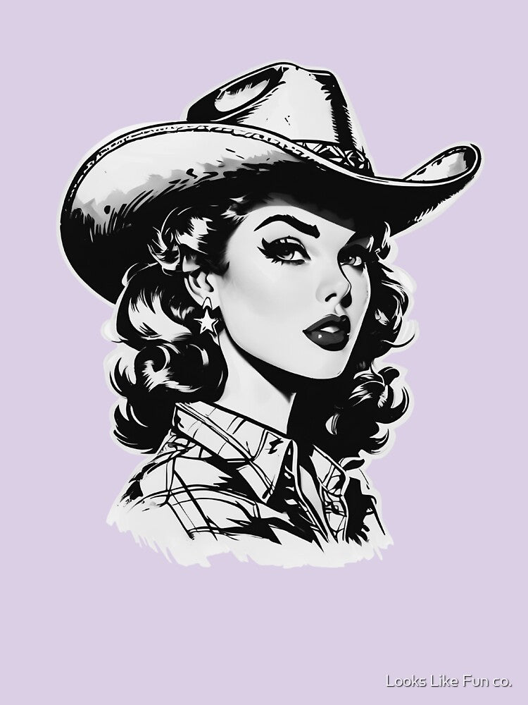 Retro Cowgirl Western design by Looks Like Fun co.