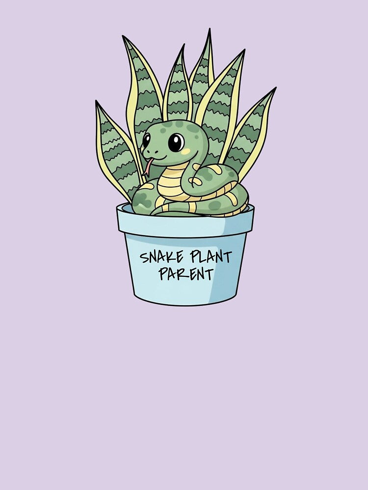 Snake Plant Parent – Botanical Reptile Pun Sticker by Wander-made Wonders