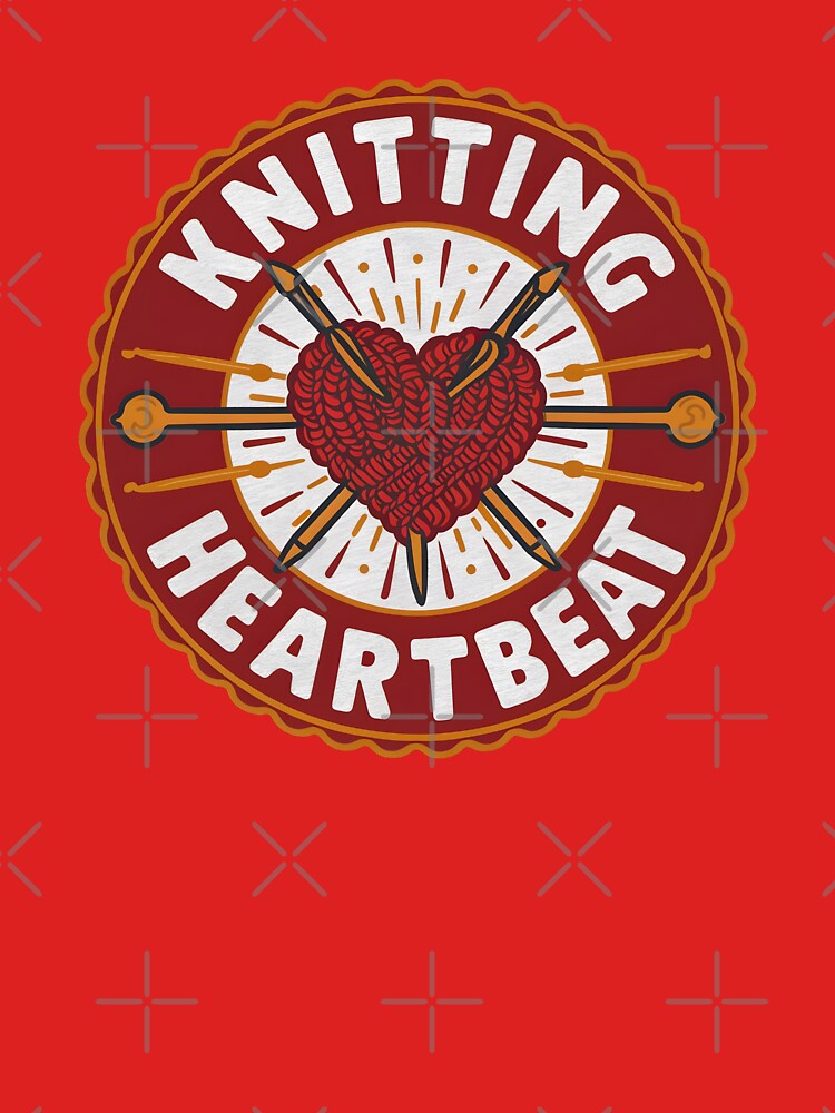 Knitting Heartbeat Emblem by KLArtzStore