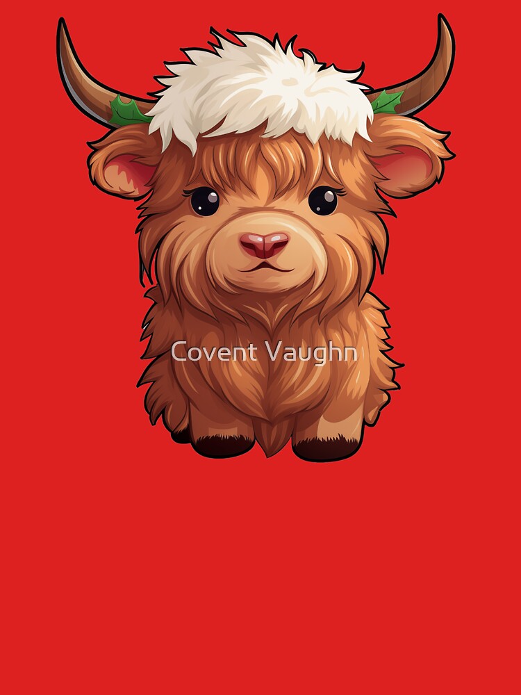 Christmas highland cow by Covent Vaughn