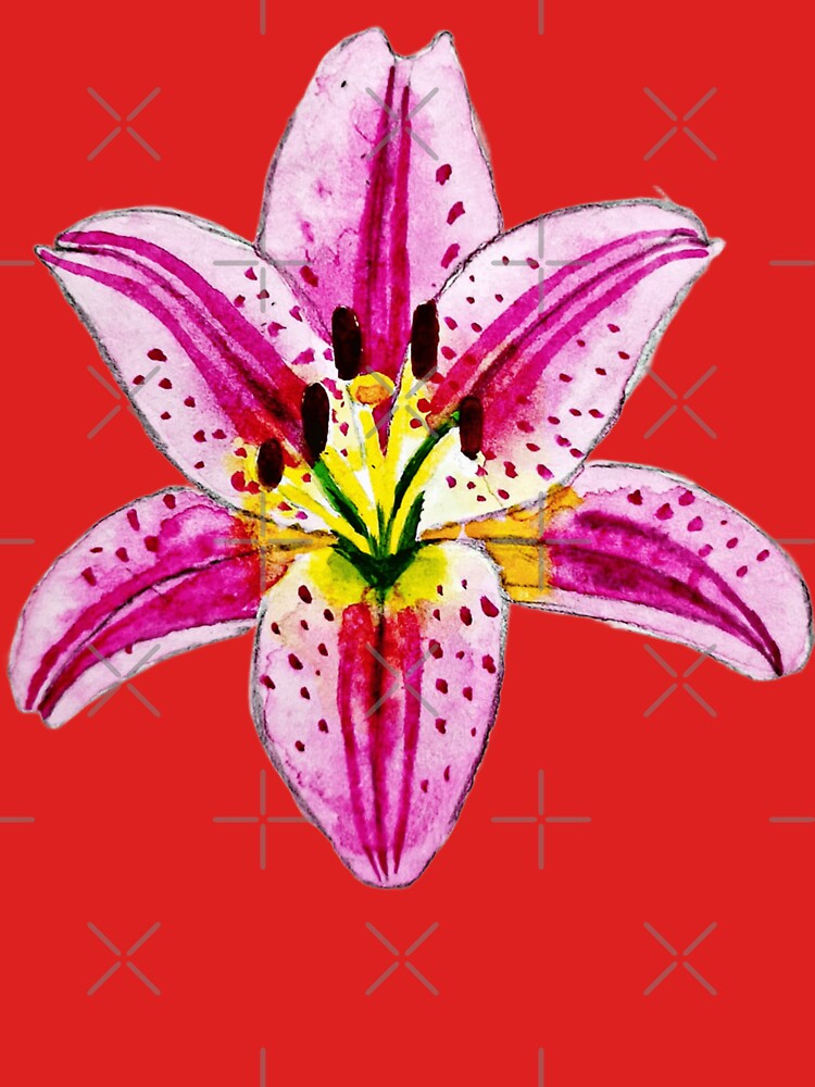 Delicate Lily - hand-painted watercolor. by Greitas