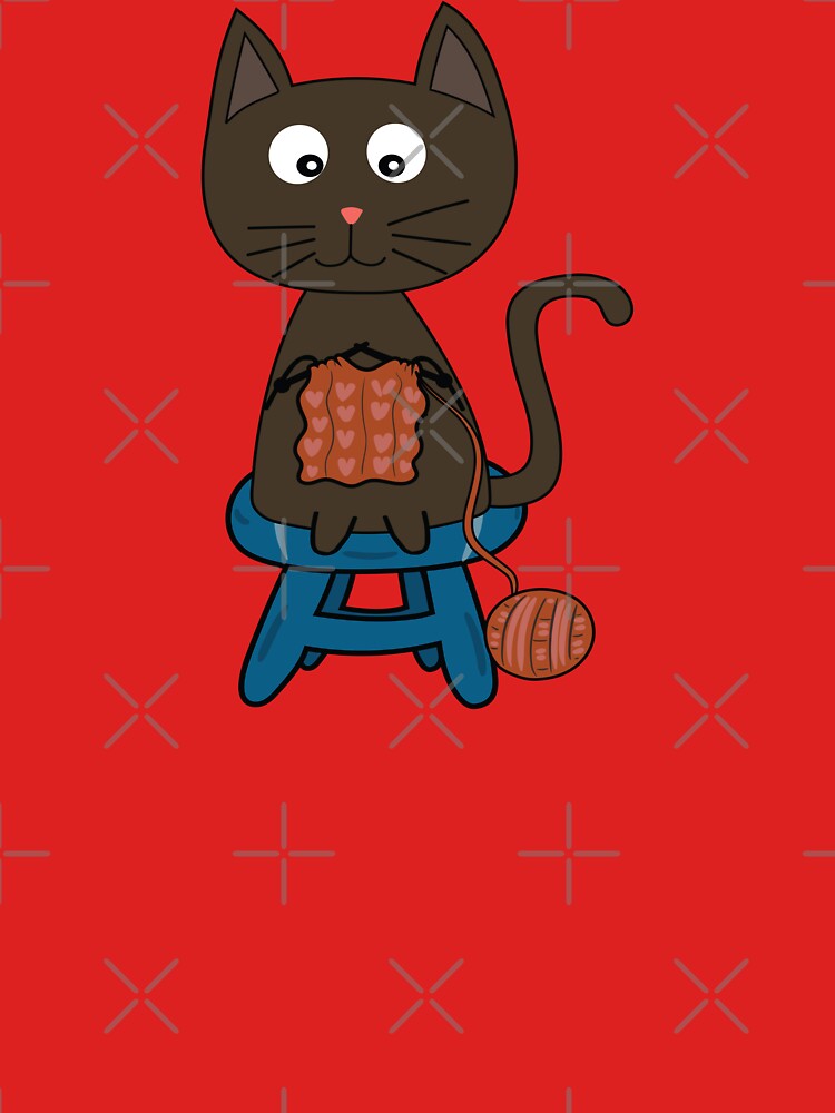 Cute cat sewing and knitting yarn by Donutlovers