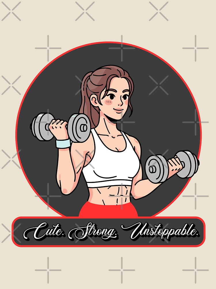 Girl in the Gym Legacy  ver 4a| Vintage Fitness Workout Aesthetic | Gym Motivation Apparel by mndesignworx