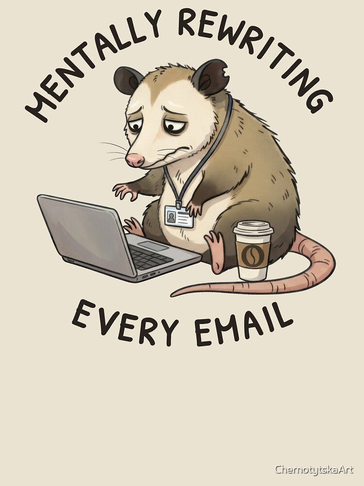 Mentally Rewriting Every Email – University Humor by ChernotytskaArt