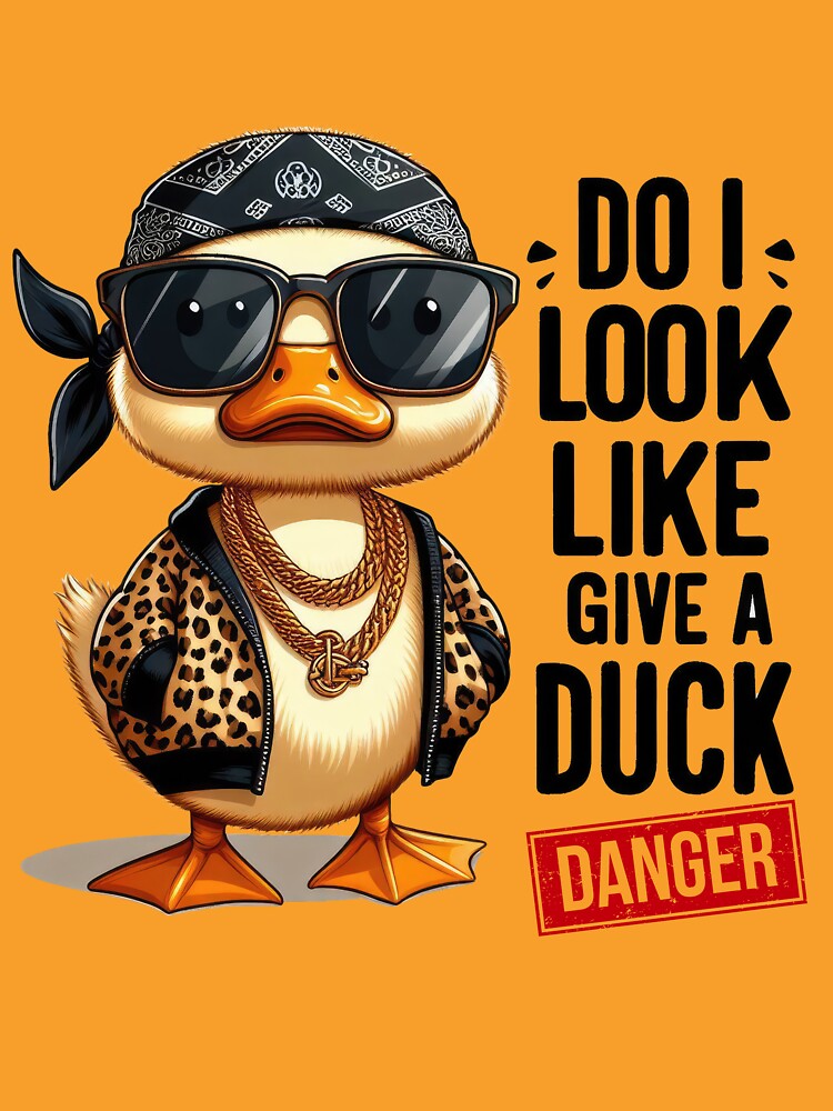 Boss Duck Vibes: 'Do I Look Like I Give a Duck?' - Funny and Cool Duck Design by Ali Doodles