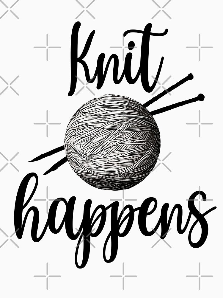Knit happens funny knitting by Doooriginals