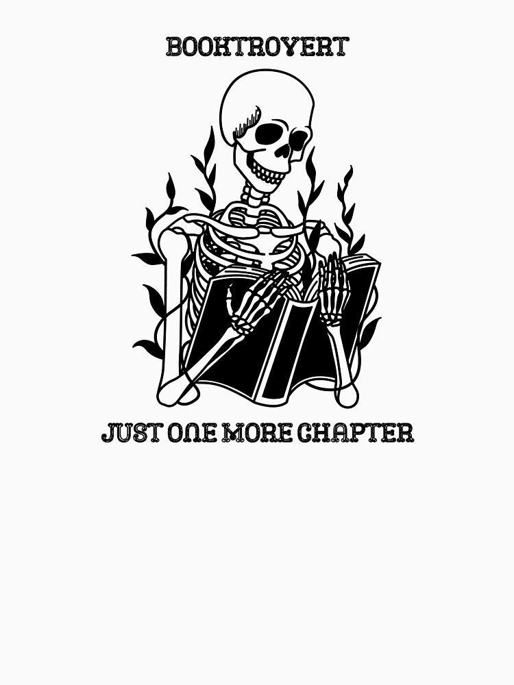 Booktrovert: Just One More Chapter Skeleton by juliaplusgents