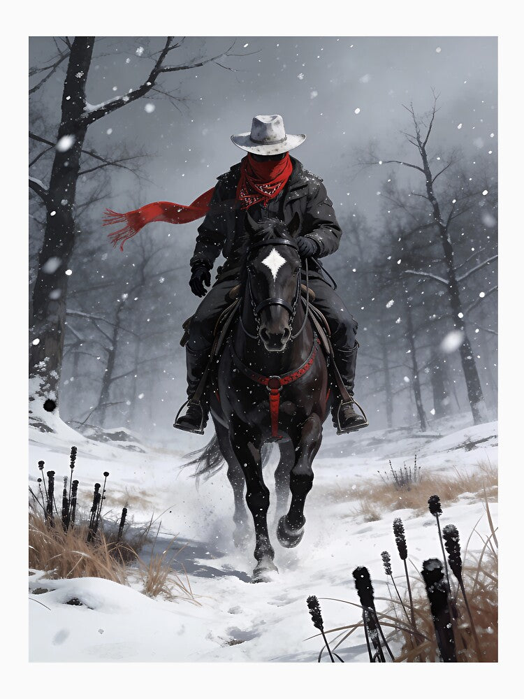 Cold Path Rider – Silent Western Strength T-Shirt by Eternal Kingdom Store