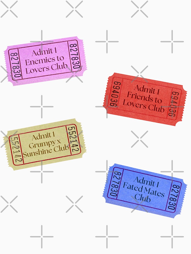 Tickets to Book Club Tropes Reading Booktok Enemies to Lovers Fated Mates by Honey Designs