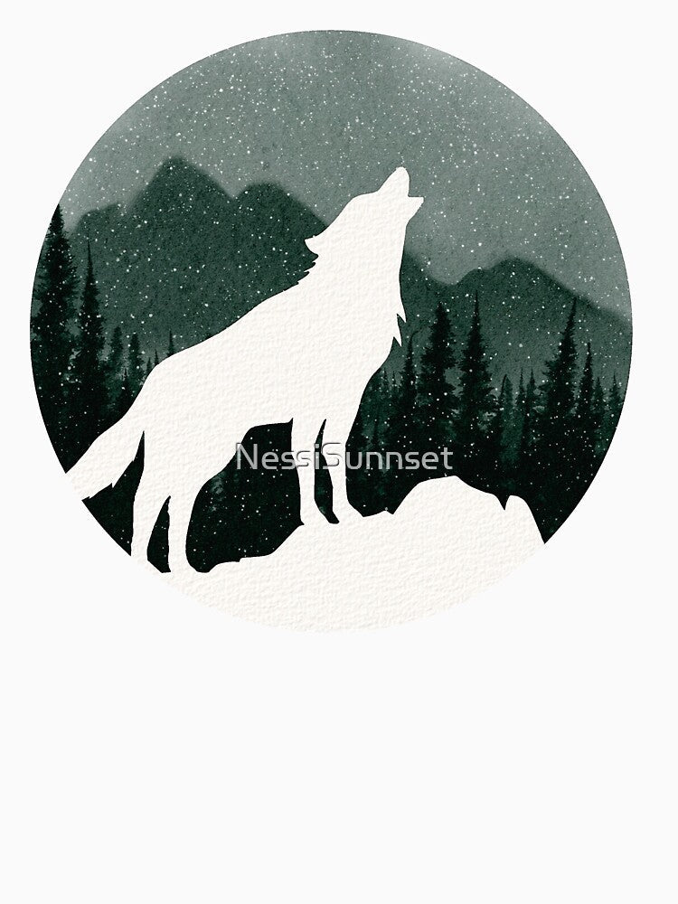 Wolf nature scene by NessiSunnset Unisex