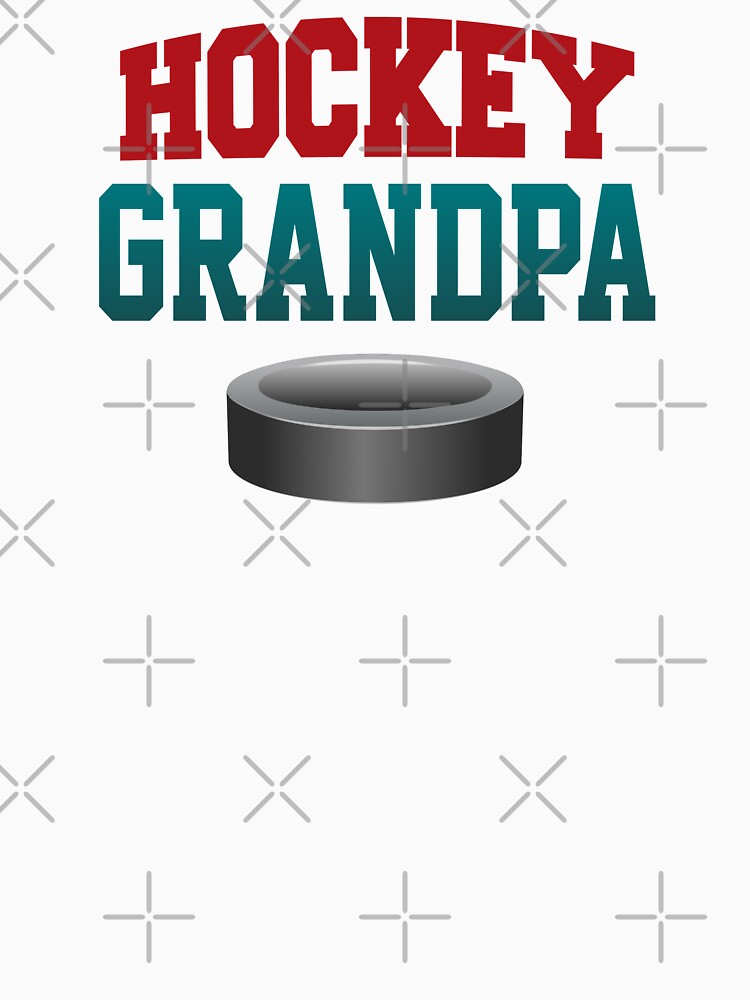 'Hockey Grandpa' (White) by The Button Gal