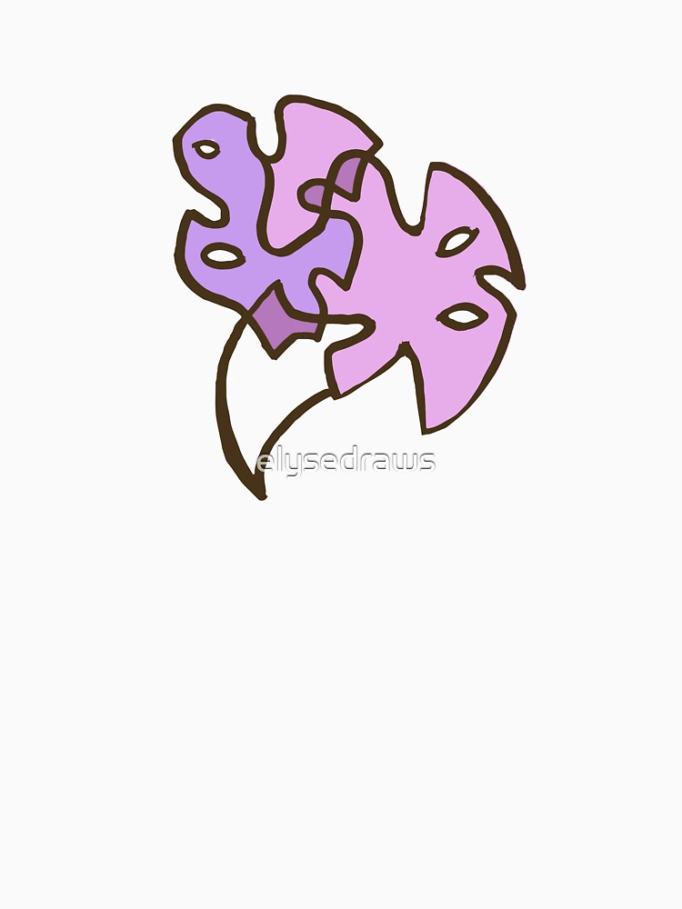 Purple Abstract Monstera by elysedraws