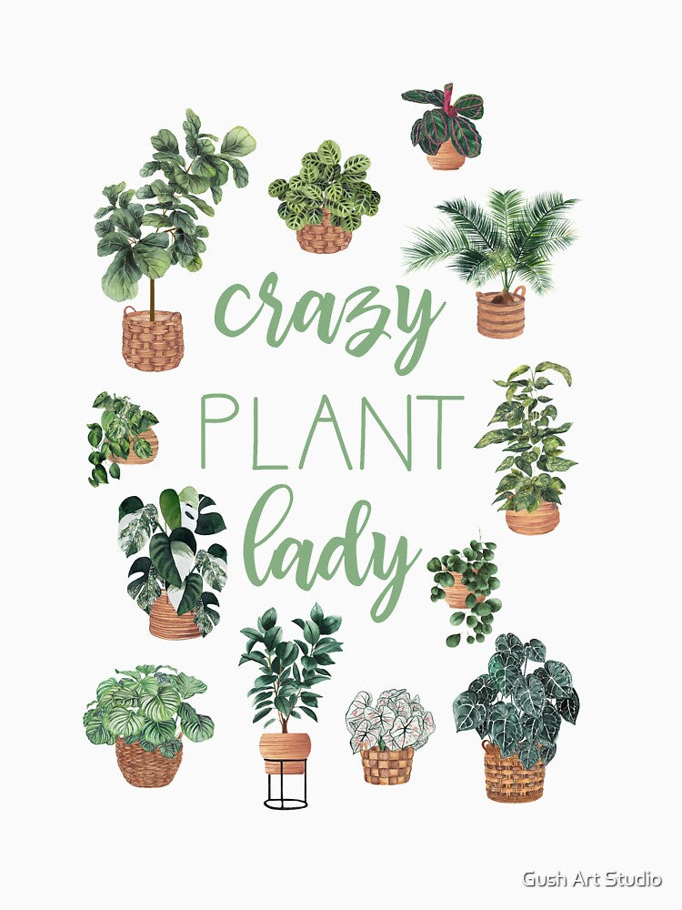 Crazy Plant Lady Illustration Quote by Ana Moguš
