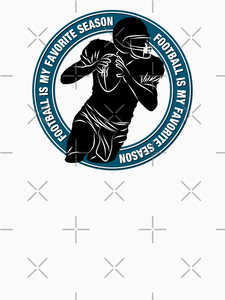 Football Is My Favorite Season Word on Blue Circle by Vasabi88