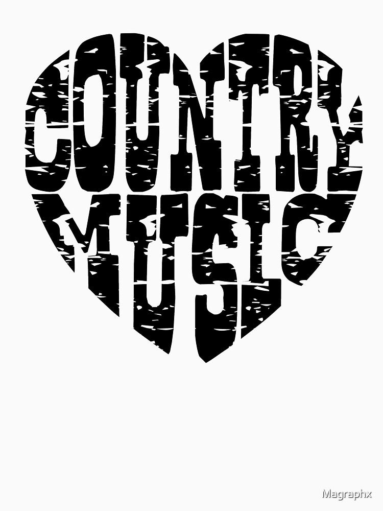 I Love Country Music Lovers T Shirt And Accessories, Country Music Lover Shirt, Sticker, Mugs, Bags by Magraphx