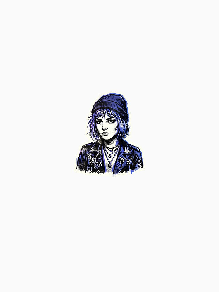 Skater girl Aesthetic - Cool Retro Skateboarder Illustration for Laptop and t shirt by Snehaku