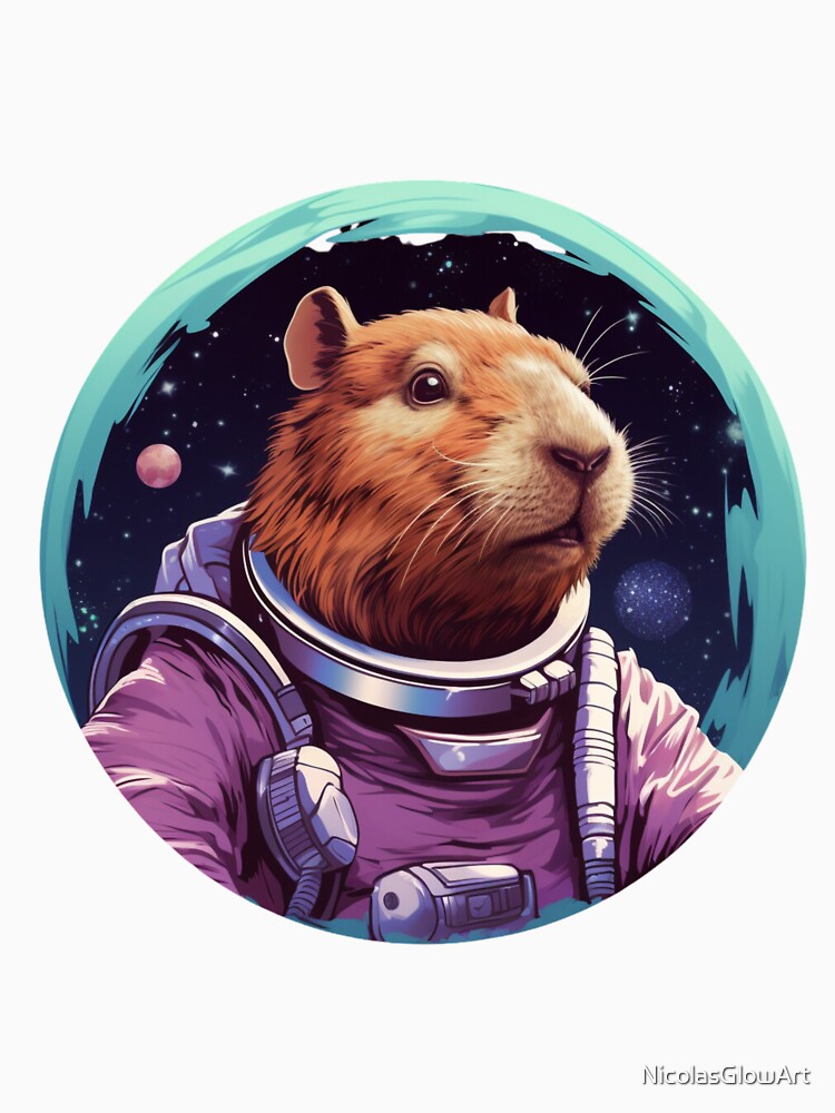 Astronaut Capybara | Sticker by NicolasGlowArt