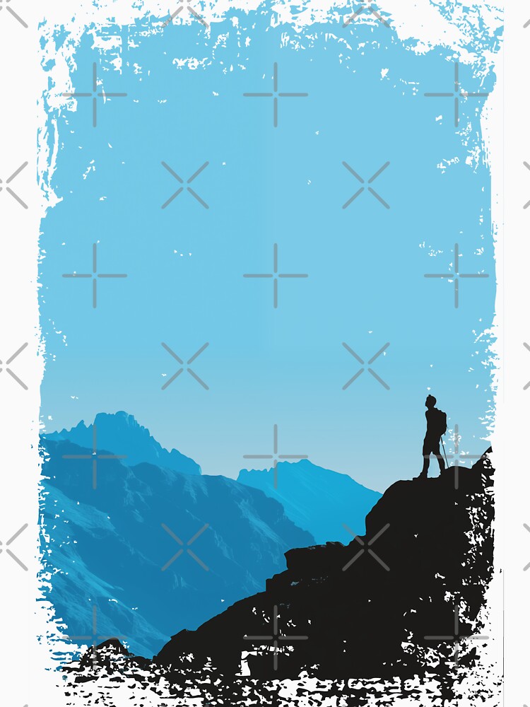 Hiking in the Mountains Lonely Adventure by RR-Arts
