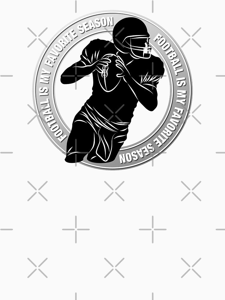 Football Is My Favorite Season Word on Silver Circle by Vasabi88