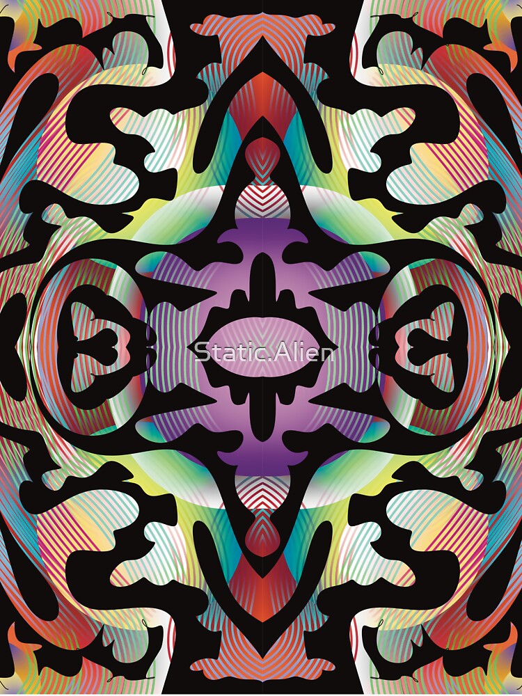 Black shapes over an abstract background by Static.Alien