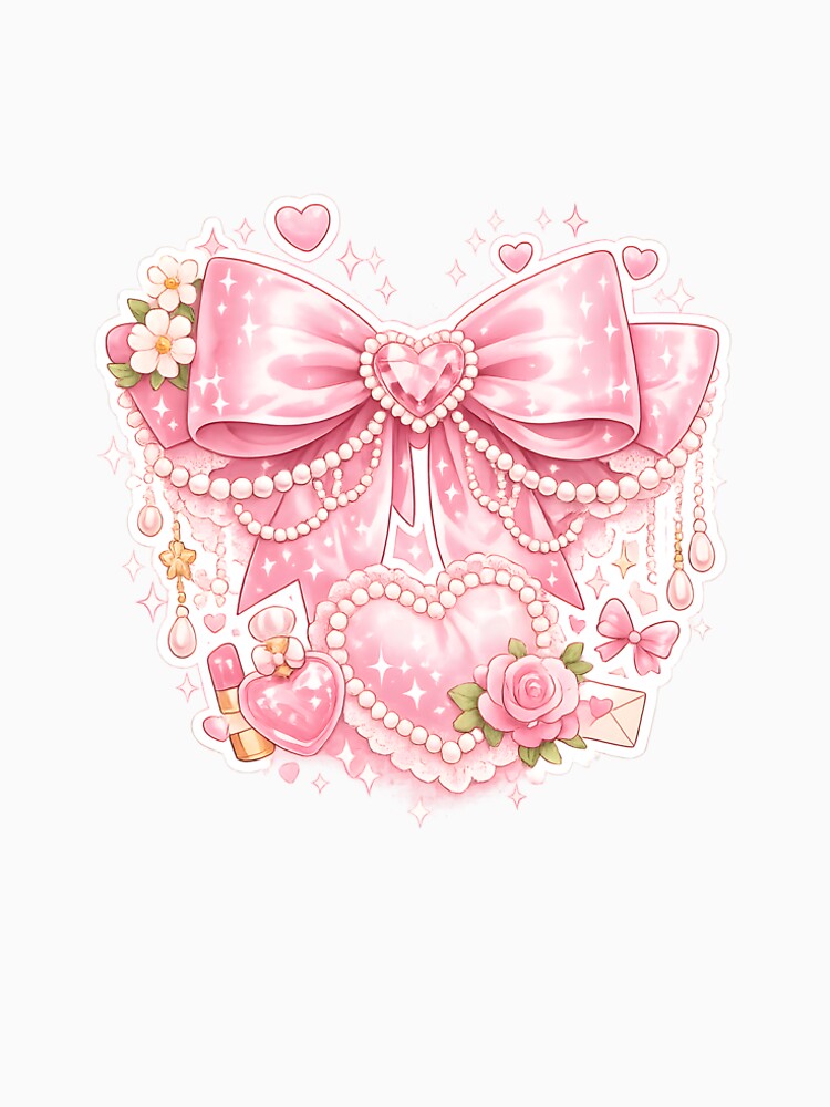 Pink Coquette Bow Aesthetic Sticker by SmartDealer