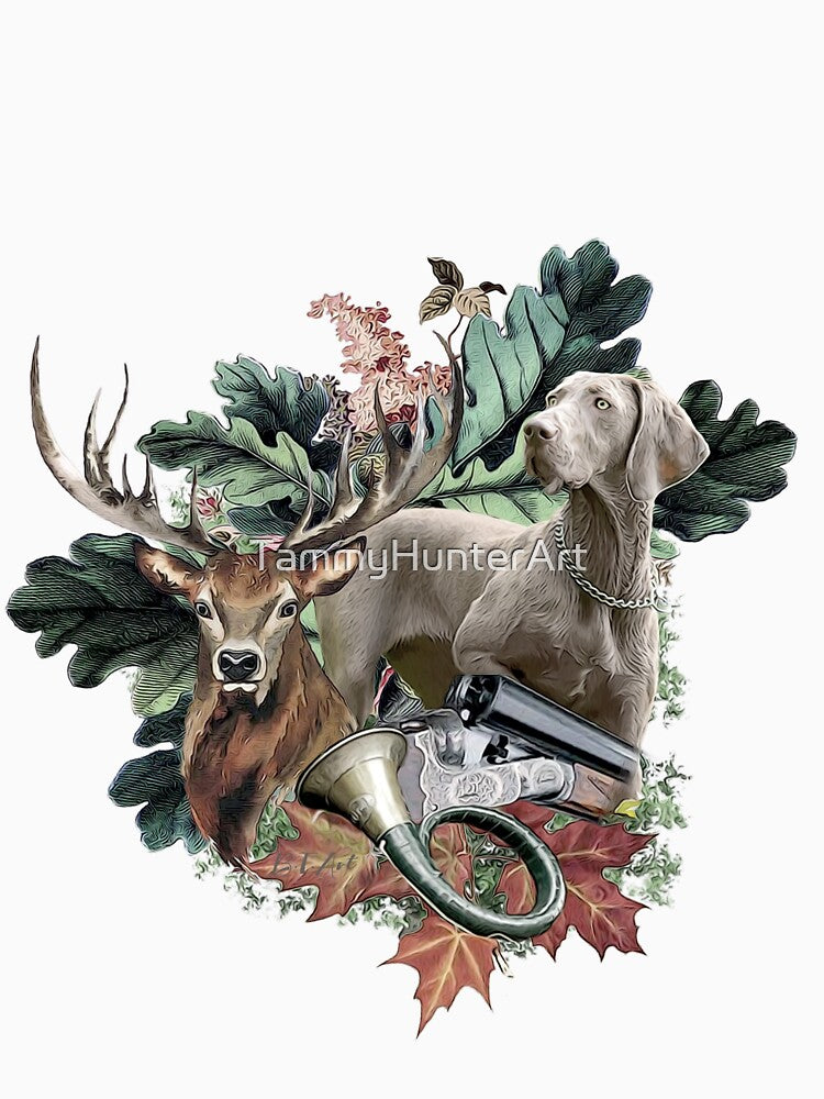 Hunting with a Weimaraner, "Grey Ghost" by TammyHunterArt