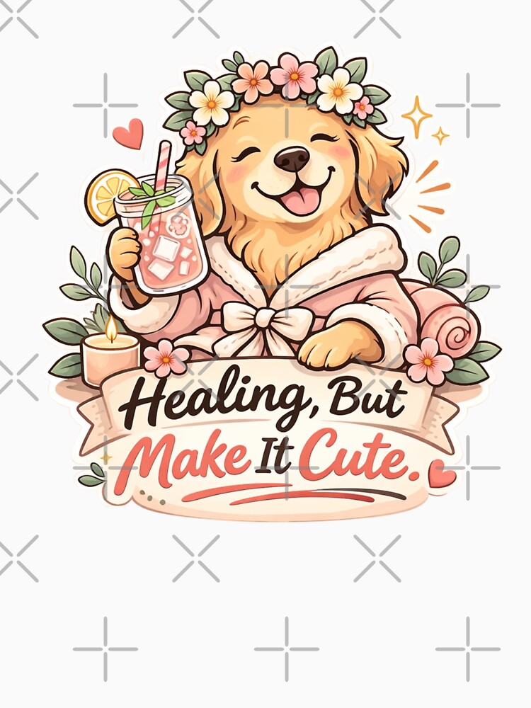 Healing, But Make It Cute. — Golden Retriever Spa Sticker by Gentlestate