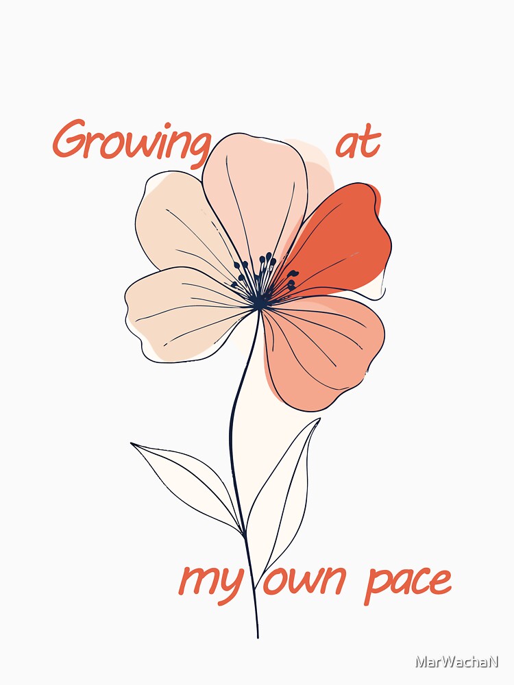 Minimal Line Art Flower - Art Flower Illustration by MarWachaN