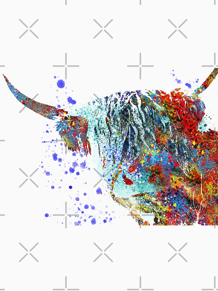 Highland cow, watercolor Highland cow by Rosaliartbook