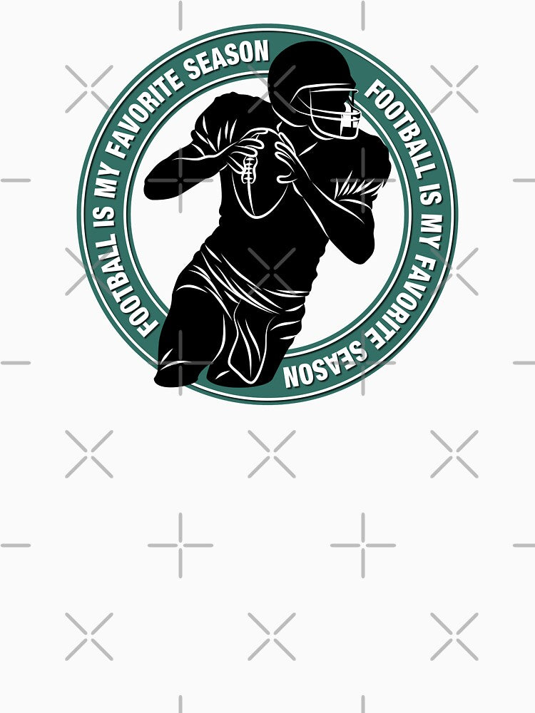 Football Is My Favorite Season Word on Green Circle by Vasabi88