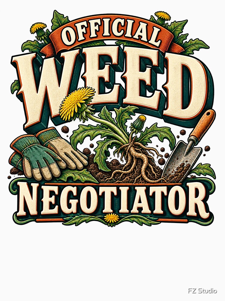 Official Weed Negotiator Funny Gardening Humor by FZ Studio
