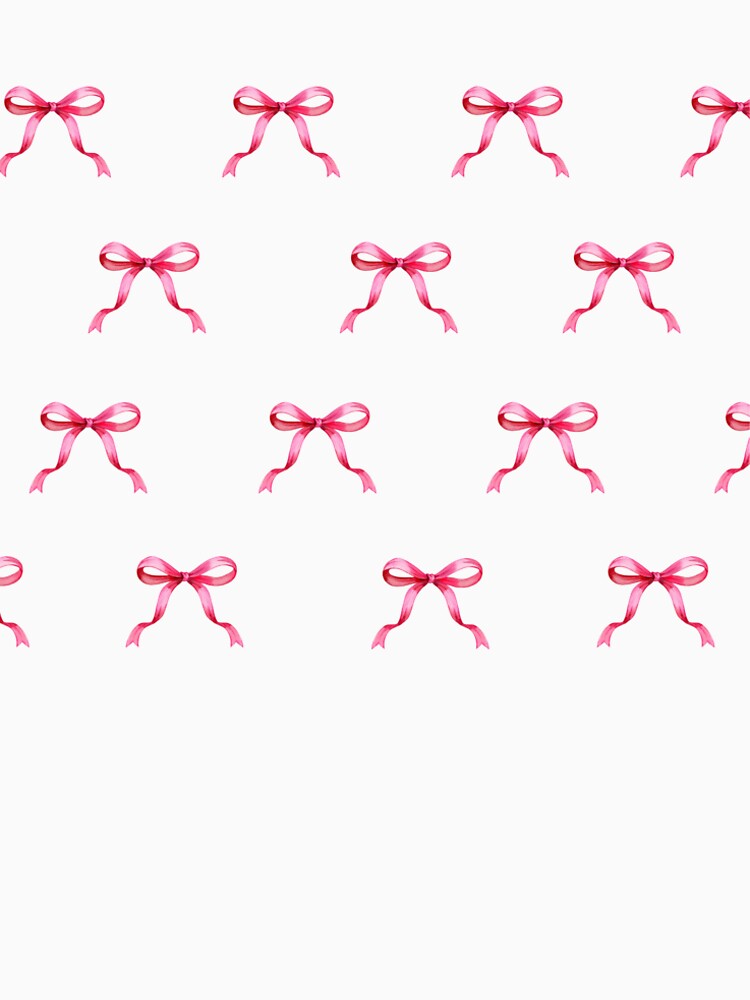 Pink Bow Pattern – Cute Girly Ribbon Design by ARTDXB