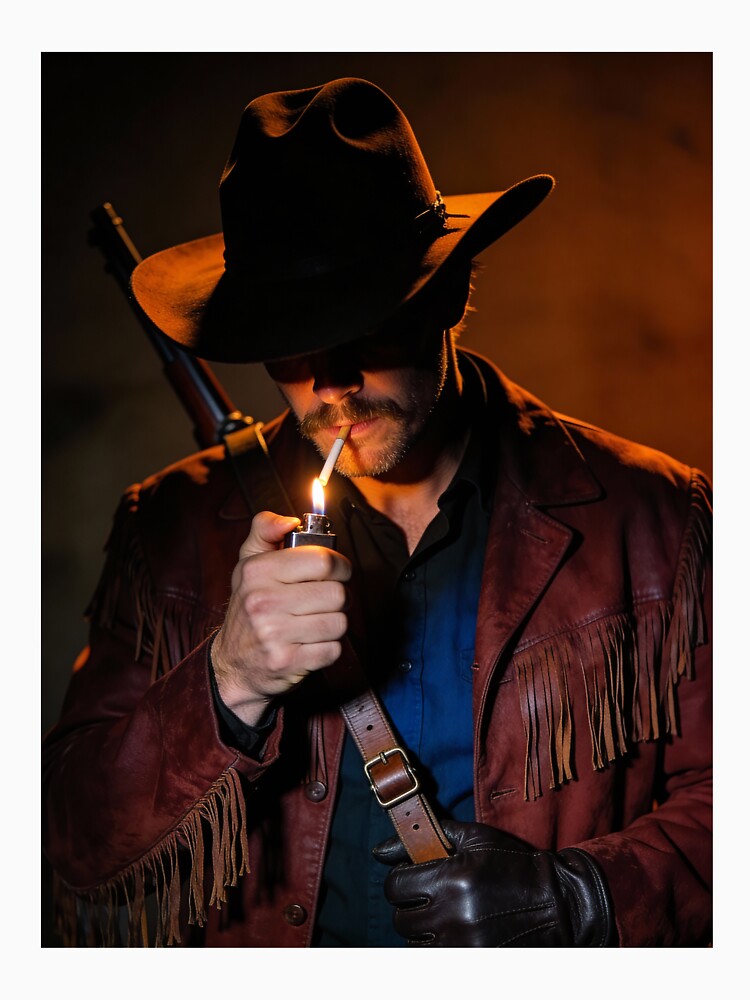 Midnight Cowboy – Western Noir Strength T-Shirt by Eternal Kingdom Store