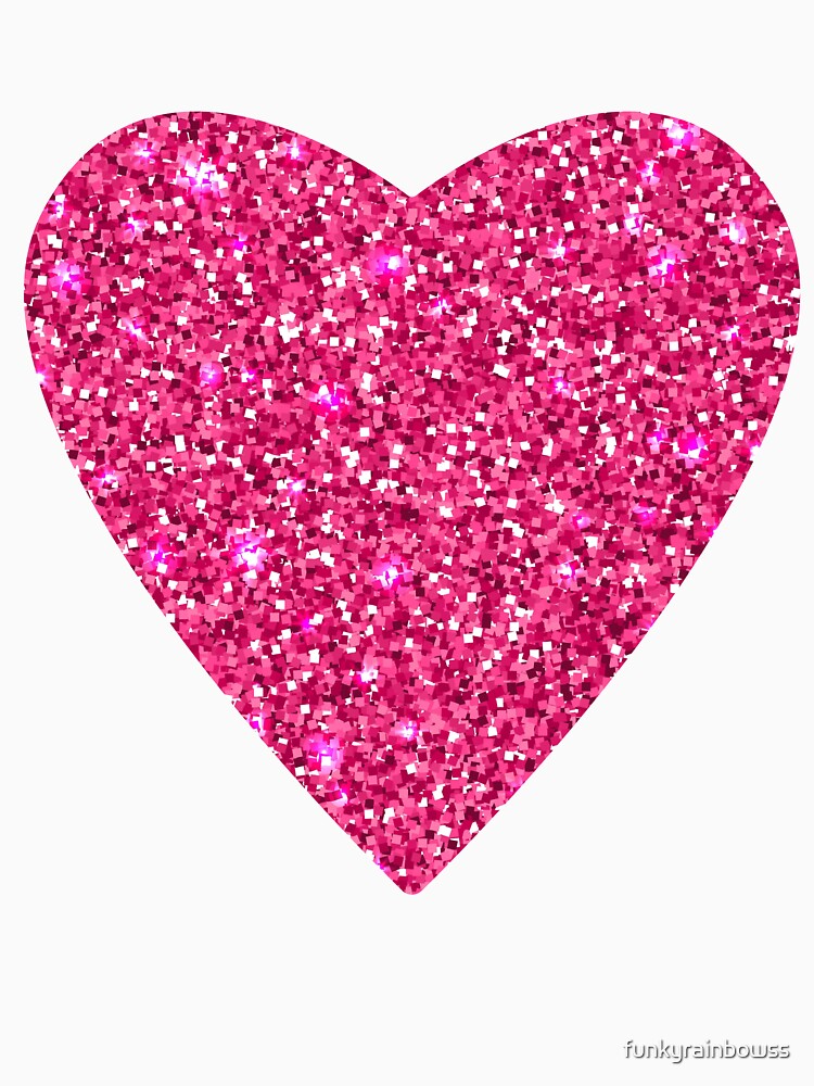 pink glitter heart by funkyrainbowss